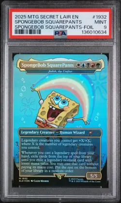 SpongeBob SquarePants - (Rainbow Foil) Secret Lair Drop Foil PSA 9 - Image 1