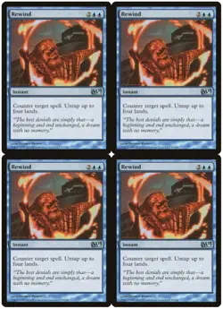 MTG Rewind x4 Magic 2013 M13 Uncommon NM/LP Playset - Image 1