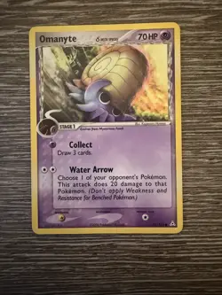 Pokemon TCG Omanyte EX Holon Phantoms 74/110 Regular Common Non Holo - LP - Image 1