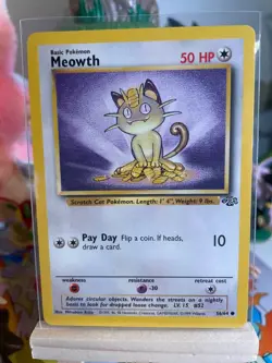 Meowth (56/64) - Jungle - Pokemon TCG - NM - Image 1