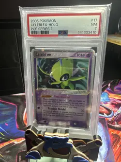 2005 POKEMON POP SERIES 2 #17 CELEBI EX-HOLO PSA 7 - Image 1