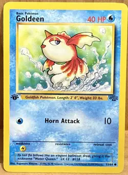 Goldeen 53/64 Jungle Set 1st Edition 1999 Vintage Pokemon TCG - Image 1