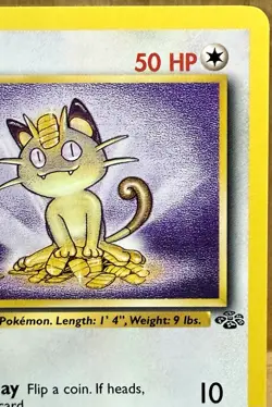 Meowth Jungle Set 1st Edition 1999 Vintage Pokemon TCG - Image 4