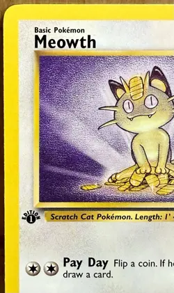 Meowth Jungle Set 1st Edition 1999 Vintage Pokemon TCG - Image 5
