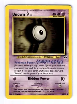 Unown [I] Neo Discovery #68 (2001) Common LP Pokemon - Image 1
