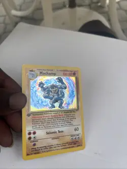Pokemon TCG Machamp Holo Rare 1st Edition Base Set 8/102 - Image 2