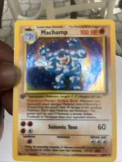 Pokemon TCG Machamp Holo Rare 1st Edition Base Set 8/102 - Image 3