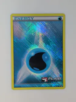 Pokemon - Water Energy - Unnumbered 2010 - Play Promo Crosshatch Holo - NM - Image 1