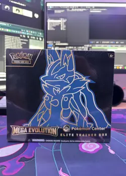 Pokemon Center TCG: Mega Evolutions Lucario Elite Trainer Box (ETB) - SEALED - Image 1