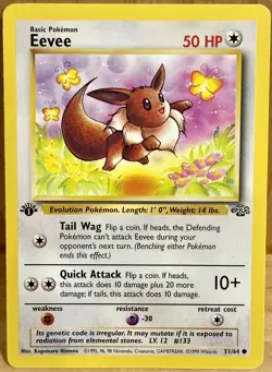 Eevee 51/64 Jungle Set 1st Edition 1999 Vintage Pokemon TC - Image 1
