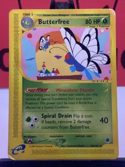 Butterfree 38/165 Expedition Base Set Pokemon TCG Non Holo Regular Rare MP - Image 3