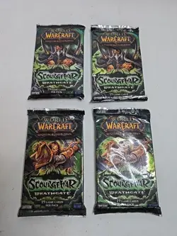 8x World of Warcraft Scourgewar Wrathgate, English Sealed Booster Packs Pack - Image 1