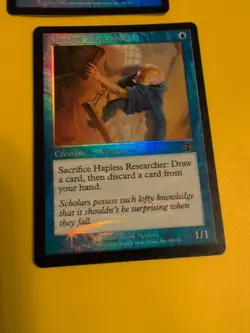 Hapless Researcher & Grip of Amnesia Judgment.Old VIntage.MTG 2 Card.FOIL - Image 3
