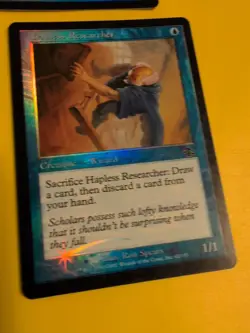 Hapless Researcher & Grip of Amnesia Judgment.Old VIntage.MTG 2 Card.FOIL - Image 5