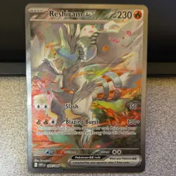 Pokemon white flare: reshiram EX card 166/086 near mint fresh from pack - Image 1