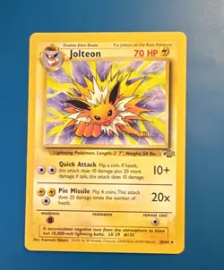 Jolteon – Jungle Set (1999) – 20/64 – Rare – WOTC Pokemon Card - Image 1