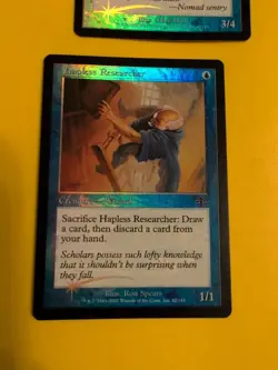 Hapless Researcher & Mirror Wall Judgment. Old VIntage.MTG 2 Card.FOIL - Image 4