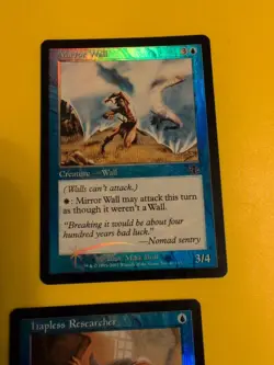 Hapless Researcher & Mirror Wall Judgment. Old VIntage.MTG 2 Card.FOIL - Image 5
