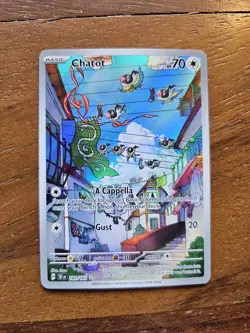 Pokemon TCG Chatot Card 181/162 SV05: Temporal Forces Illustration Rare - Image 1