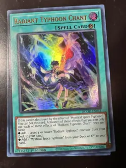 LP Radiant Typhoon Chant Spell Card Yu-Gi-Oh! 1st Edition - Image 1