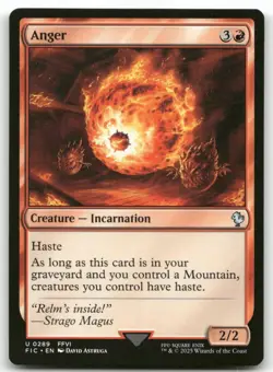 Anger #289 MTG Final Fantasy FIC NM X1 - Image 1