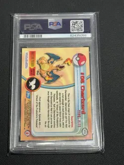 1999 Topps Pokemon T.V Charizard #6 Foil 1st edition Blue Logo PSA 9 MINT - Image 2