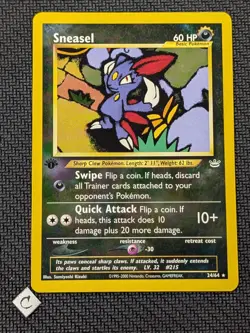 Sneasel 24/64 - Neo Revelation 1st Edition Rare Pokemon TCG NM - Image 1
