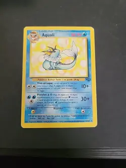 DMG VAPOREON (AQUALI) 28/64 FRENCH Jungle Set Pokemon Card UNLIMITED - Image 1