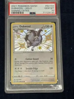 Pokemon 2021 Sword & Shield Shining Fates Dubwool Vault SV120/SV122 PSA 10 - Image 1