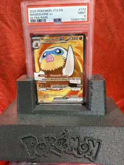 2025 POKEMON JTG EN-JOURNEY TOGETHER ULTRA RARE #174 MAMOSWINE EX PSA 9 - Image 3