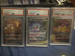 Pokemon Crown Zenith FA Suicune V GG38, Entei V GG36, Raikou V GG41 PSA 10 - Image 1