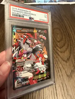 2015 POKEMON XY TEAM MAGMA'S GROUDON EX DOUBLE CRISIS #15 PSA 7 - Image 4