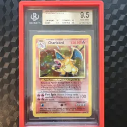1999 Charizard Pokemon Base Set Holo #4 4/102 BGS 9.5 GEM MINT 10 CENTERING - Image 1