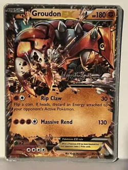 Groudon EX 85/160 World Championship 2015 HP Pokemon Fast Shipping - Image 1
