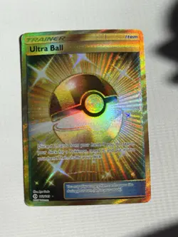 Pokemon Ultra Ball Full Art Secret Rare Holo SM Base Set Trainer 161/149 - Image 1