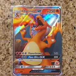 Pokemon Charizard GX 9/68 Hidden Fates Ultra Rare Full Art Holo - Image 1