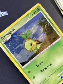 Pokemon TCG Turtwig Diamond & Pearl Base Set 103/130 Swirl Holo MP. - Image 4