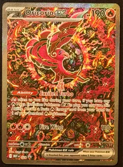 2025 Pokemon Black Star Promo Oricorio ex #024 - Phantasmal Flames Full Art Holo - Image 1
