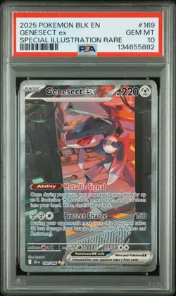 2025 POKEMON BLK EN-BLACK BOLT SPECIAL ILLUSTRATION RARE #169 GENESECT EX PSA 10 - Image 1