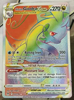 Hisuian Goodra VSTAR 202/196 Rainbow Secret Rare Pokemon 2022 Lost Origin NM - Image 1