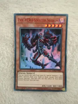 Evil HERO Sinister Necrom lds3-en026 *RED* 1st Edition Ultra Rare Yu-Gi-Oh - Image 1