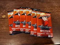 Lot Of 6 One Piece OP13 Carrying On His Will Booster Pack ENGLISH New Loose Pack - Image 1