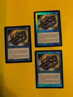 Wormfang Drake x3 Nightmare. Judgment. Old VIntage.MTG 3 Card.FOIL - Image 1