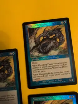 Wormfang Drake x3 Nightmare. Judgment. Old VIntage.MTG 3 Card.FOIL - Image 2