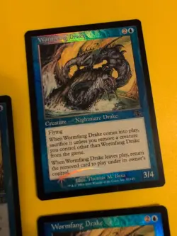 Wormfang Drake x3 Nightmare. Judgment. Old VIntage.MTG 3 Card.FOIL - Image 3