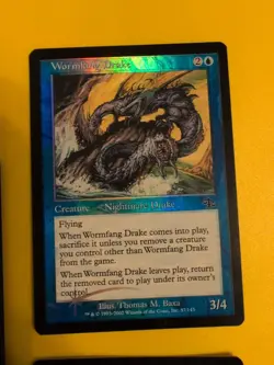 Wormfang Drake x3 Nightmare. Judgment. Old VIntage.MTG 3 Card.FOIL - Image 4