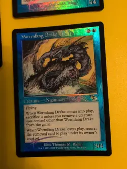 Wormfang Drake x3 Nightmare. Judgment. Old VIntage.MTG 3 Card.FOIL - Image 5