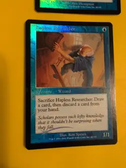 Hapless Researcher & Defy Gravity Judgment.Old VIntage.MTG 2 Card.FOIL - Image 2