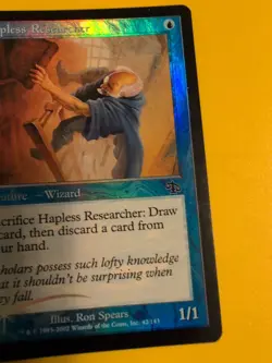 Hapless Researcher & Defy Gravity Judgment.Old VIntage.MTG 2 Card.FOIL - Image 4