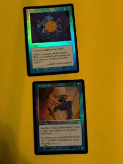 Hapless Researcher & Envelop Judgment. Old VIntage.MTG 2 Card.FOIL - Image 1